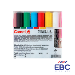 CAMEL Acrylic Markers - 6 Shades 4.5 mm